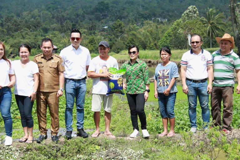 DPP HKTI Sulut Menyerahkan Bantuan Bibit Padi M70D