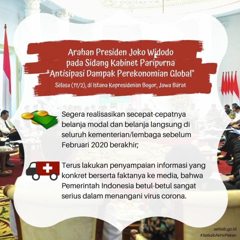 Arahan Presiden RI, Dampak Perekonomian Global