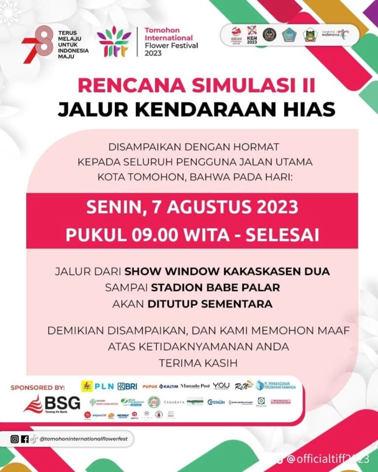 SIMULASI II JALUR KENDARAAN HIAS – TIFF 2023